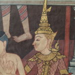 Fresque murale, Wat Pho, Bangkok, Thaïlande