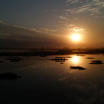 Couché de soleil sur U-bein bridge, Mandalay, Myanmar