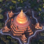 Pagode vue du ciel, Bagan, Myanmar
