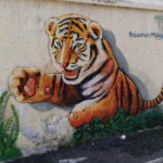Tiger street art, Ipoh, Malaisie